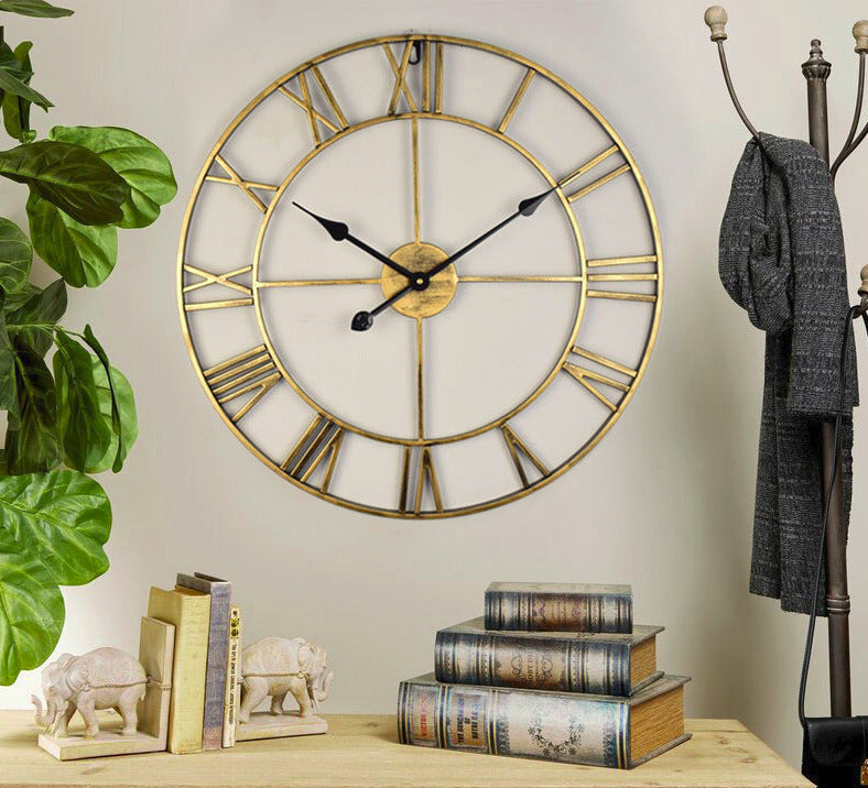 Junips | Vintage Iron Large Retro Wall Clock