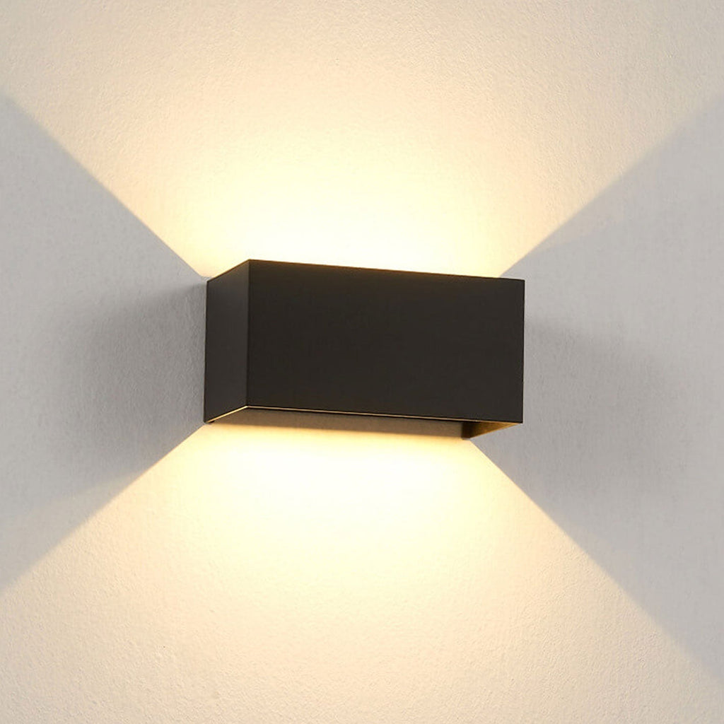 Junips | Modern waterproof rectangular LED wall light for outdoor use with up and down lighting