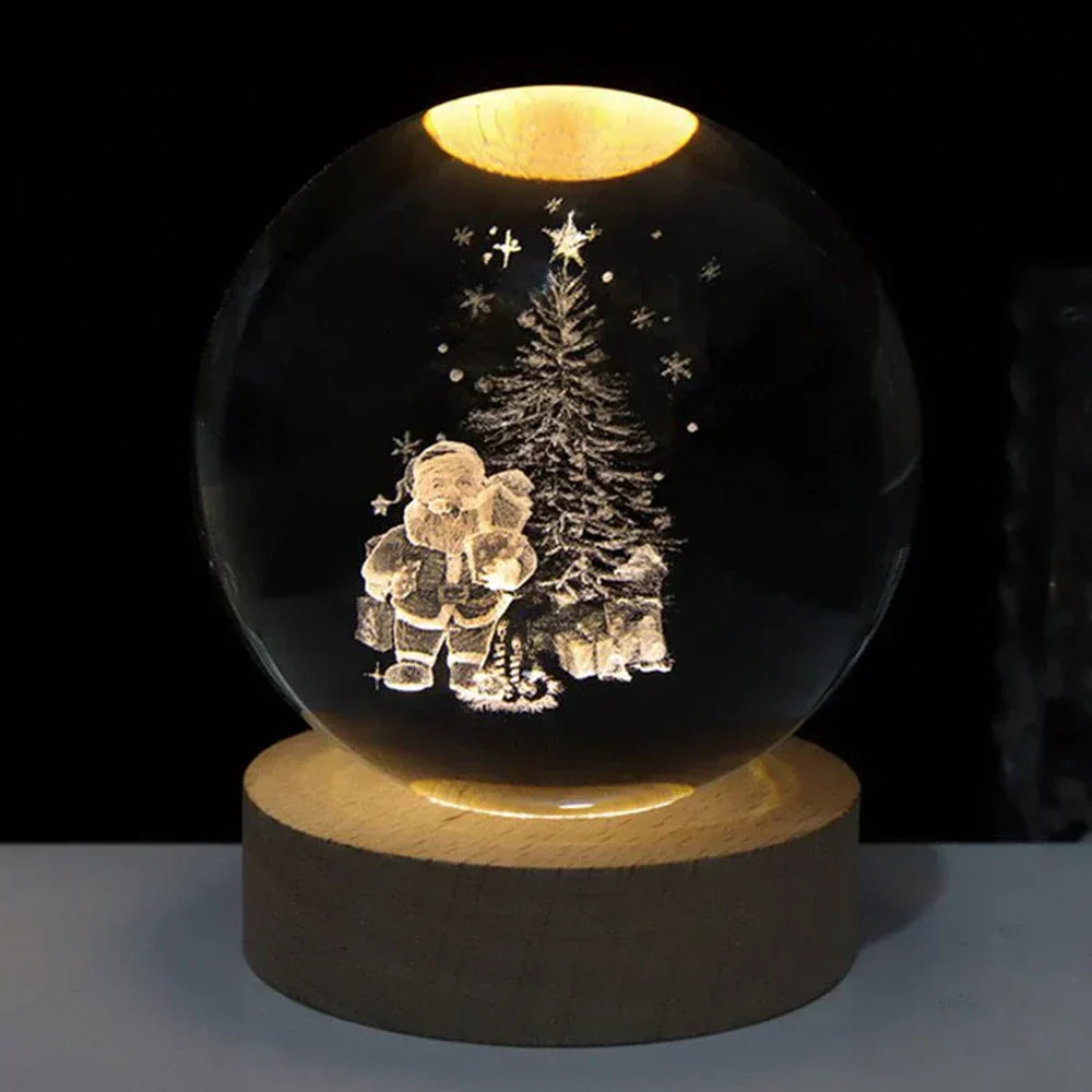 Junips | LED Night Light with 3D Crystal Sphere