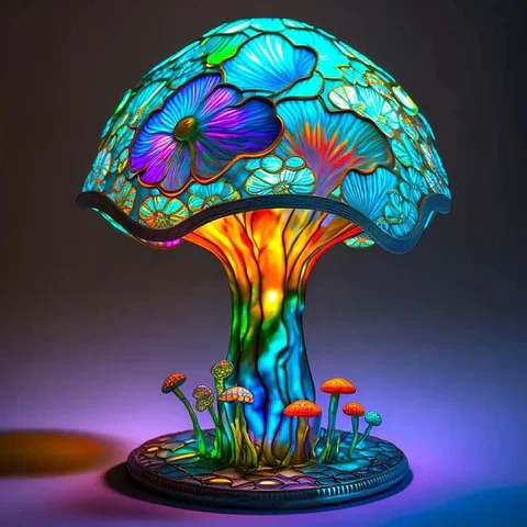 Junips | Stained Glass Plant Series Table Lamp