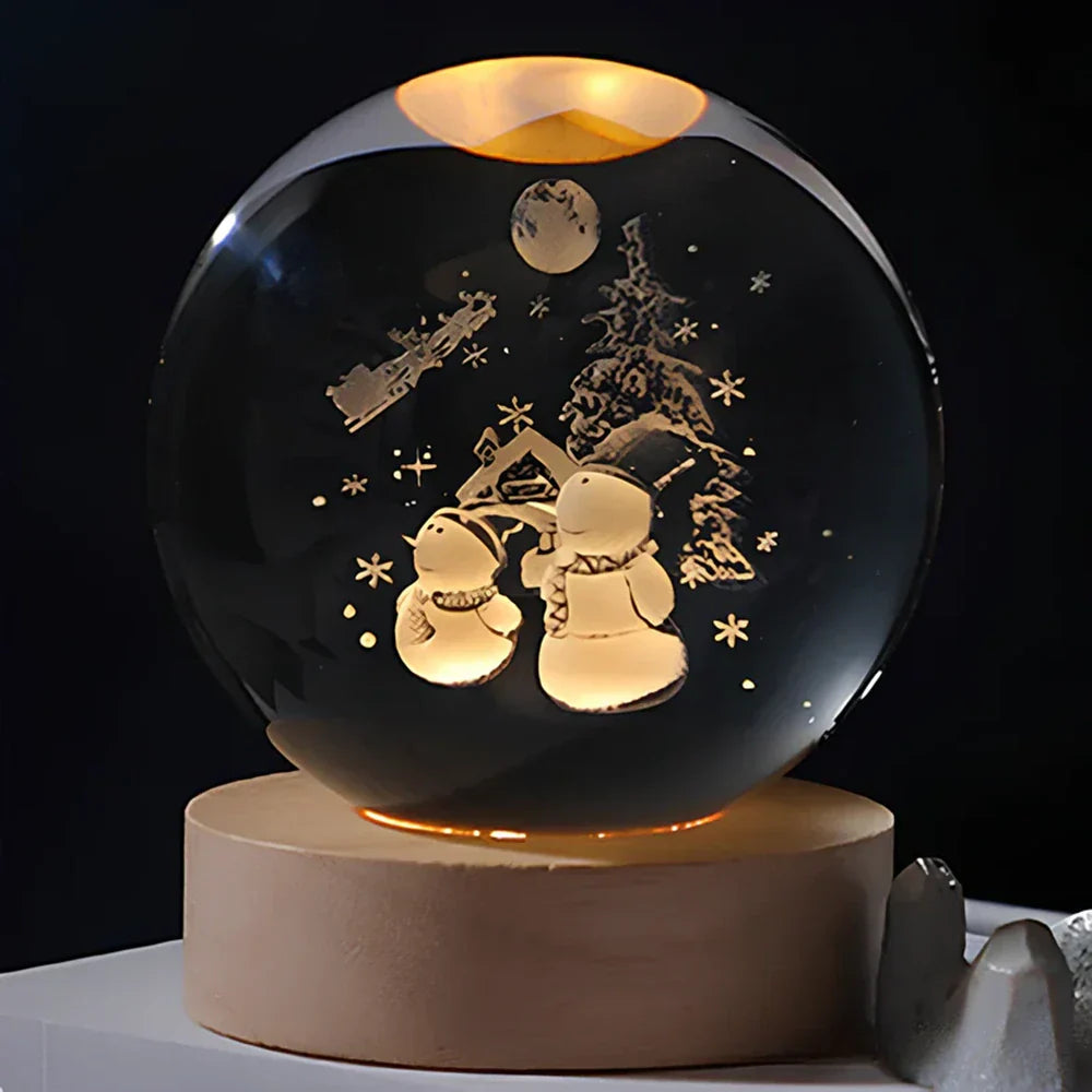 Junips | LED Night Light with 3D Crystal Sphere