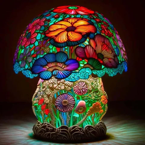 Junips | Stained Glass Plant Series Table Lamp