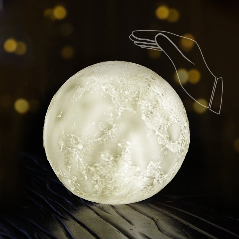 Junips | Creative Mini Rechargeable 3D Printed Moon 1-Light LED Table Lamp