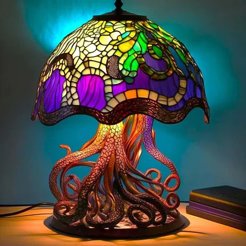 Junips | Stained Glass Plant Series Table Lamp