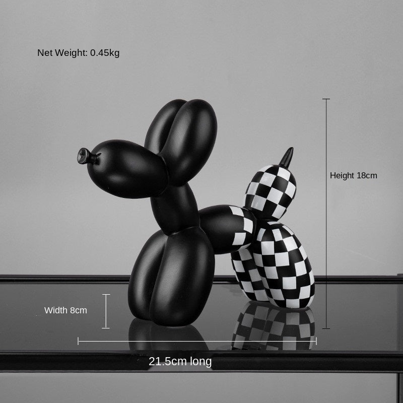 Junips | Black and white balloon dog