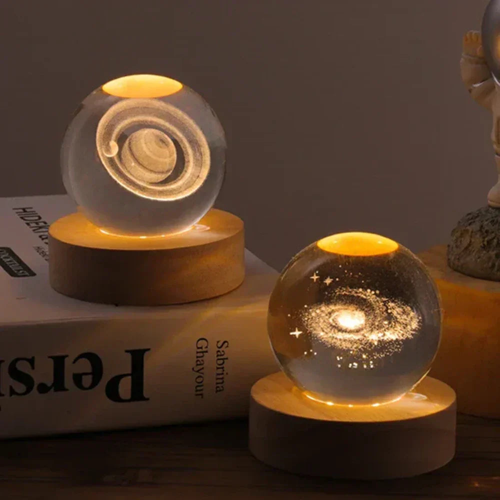 Junips | LED Night Light with 3D Crystal Sphere