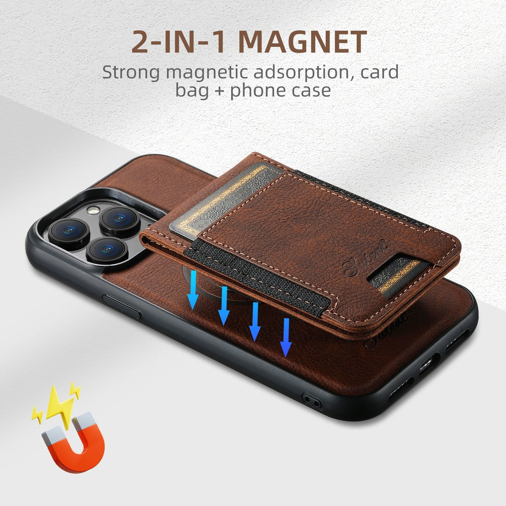Junips | Leather phone case with card holder and MagSafe compatibility