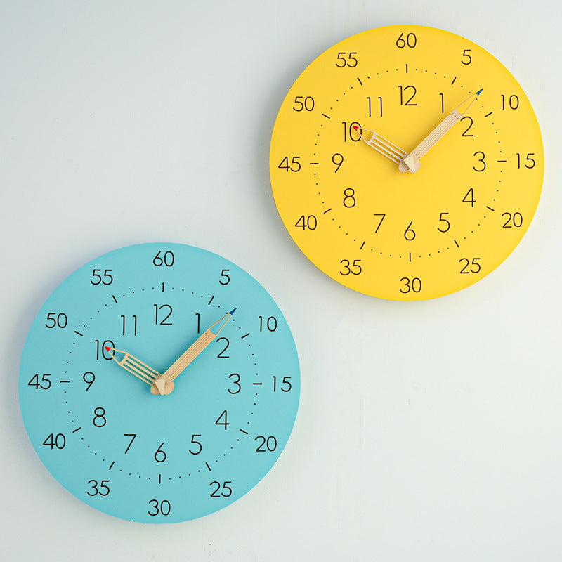 Junips | Learning Time Children's Room Silent Wall Clock