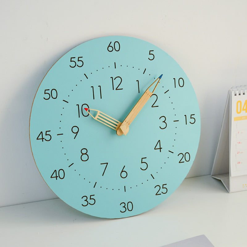Junips | Learning Time Children's Room Silent Wall Clock