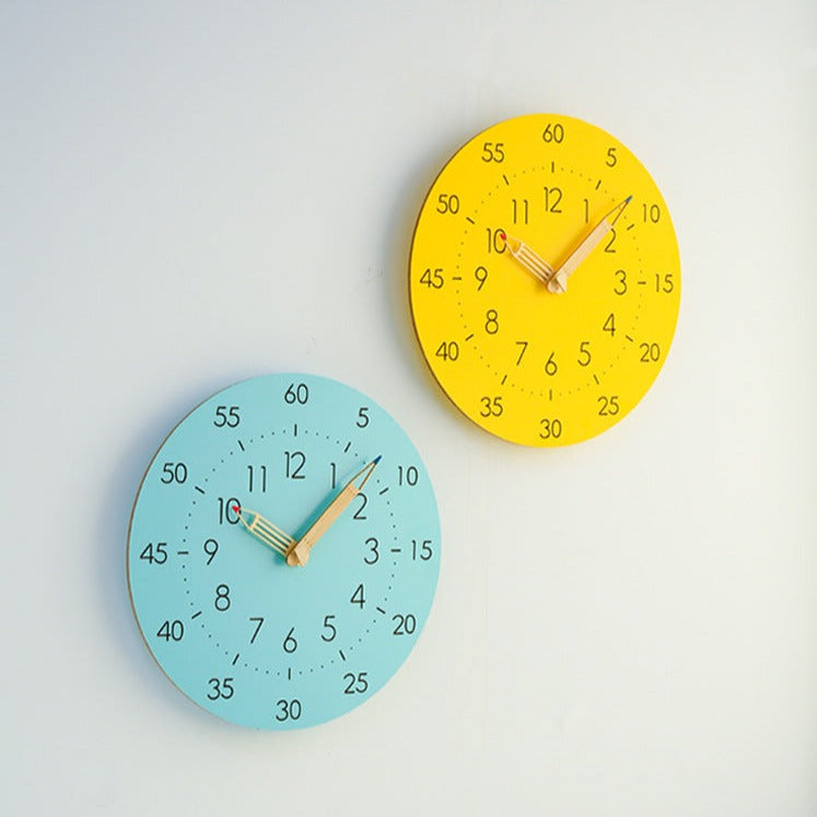 Junips | Learning Time Children's Room Silent Wall Clock