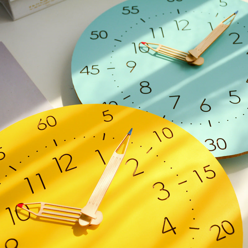 Junips | Learning Time Children's Room Silent Wall Clock