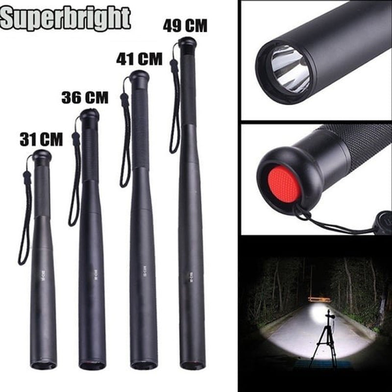 Junips | Baseball Bat Shaped LED Flashlight | Aluminum Alloy, 3 Lighting Modes | Emergency & Utility Use