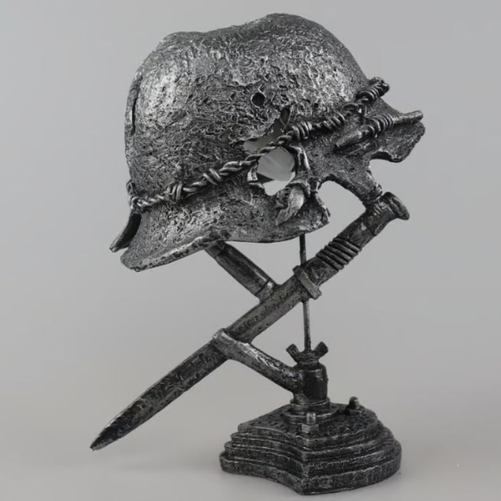 Junips | AntiqueLume | Vintage Steel Helmet Table Lamp – Timeless Historical Home Décor