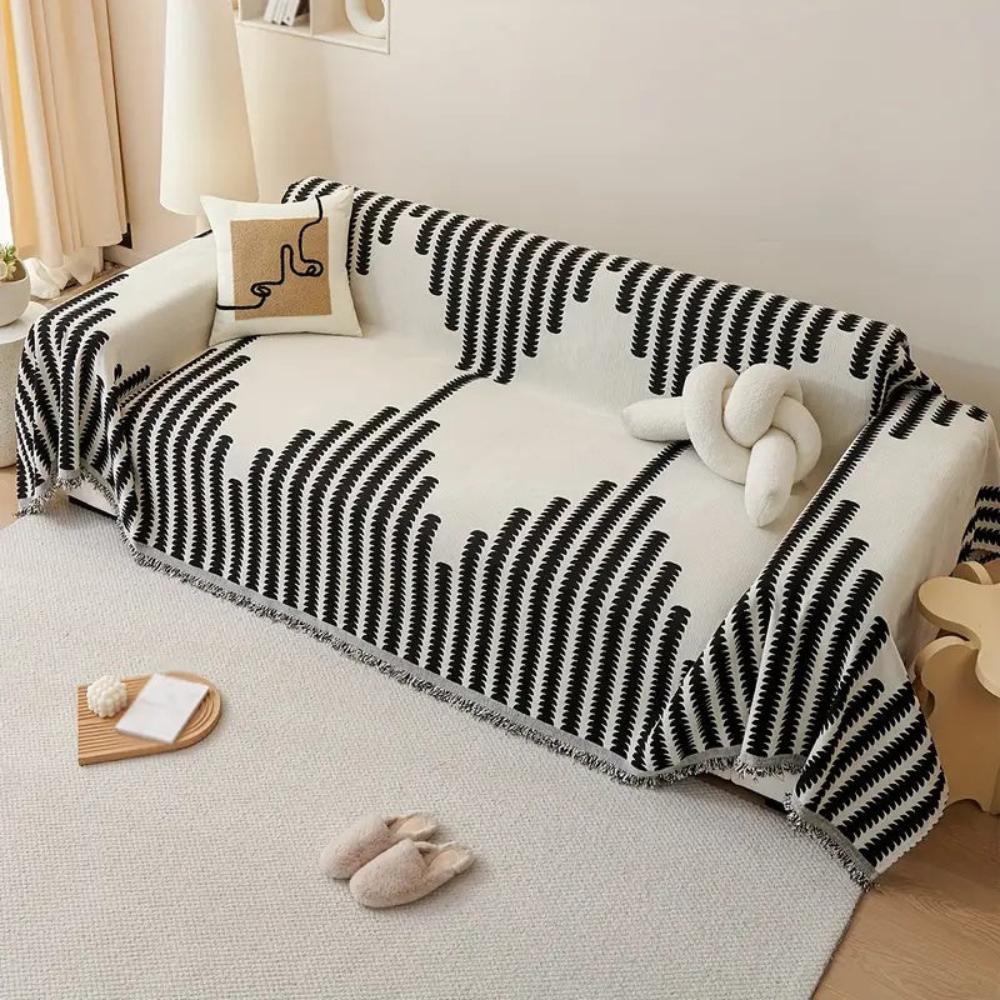 Junips | Modern Monochrome Fern Sofa Cover