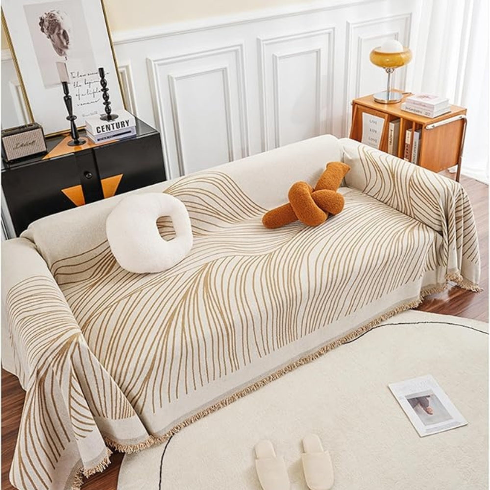 Junips | Calista Wave Chenille Sofa Cover