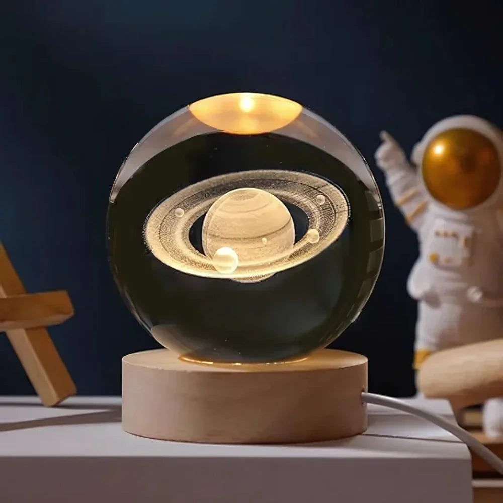 Junips | LED Night Light with 3D Crystal Sphere