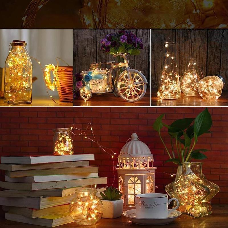 Junips | LED Wine Bottle Lamps Cork Night Light DIY Decoration Lift - 5/10 PCS