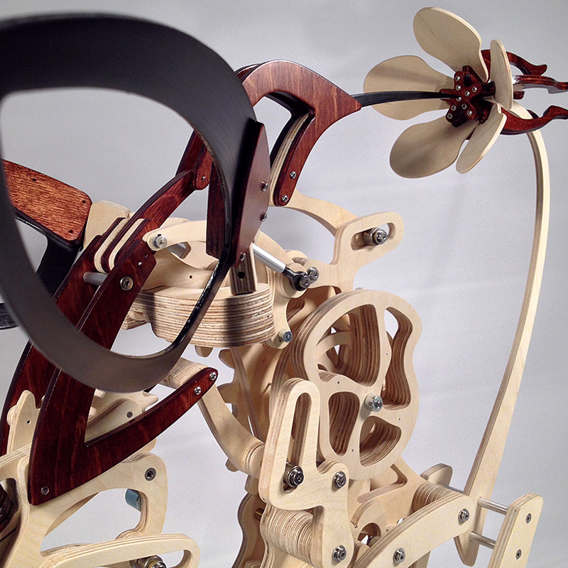 Junips | Wood Kinetic Hummingbird Sculpture