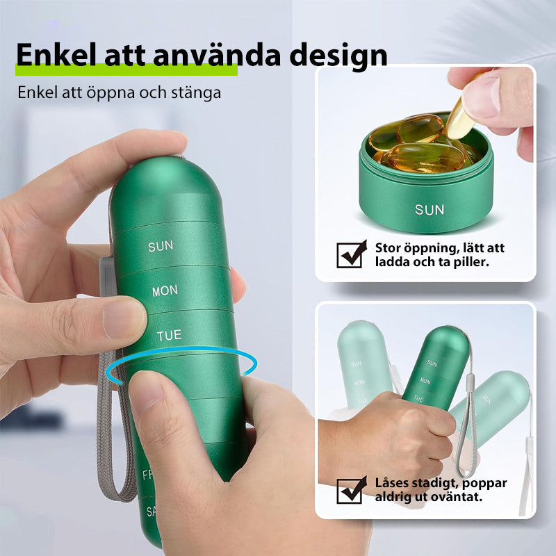 Junips | 7-Day Portable Pill Organizer for Travel