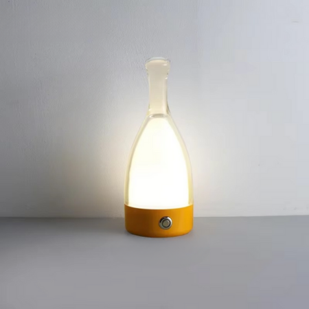 Junips | Wine Bottle Desk Lamp with Bluetooth Speaker – Rechargeable Modern Bedside Night Light