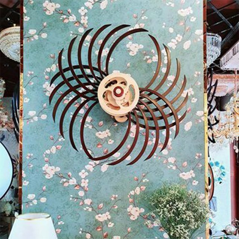 Junips | Handmade Kinetic Wall Sculpture | Mechanical Spring-Driven Wooden Automata | 14-24 Hour Runtime | Precision-Balanced Hardwood Gears | 35cm Geometric Wall Art | Style 1 (Boomerang) & Style 2 (Vice Versa)