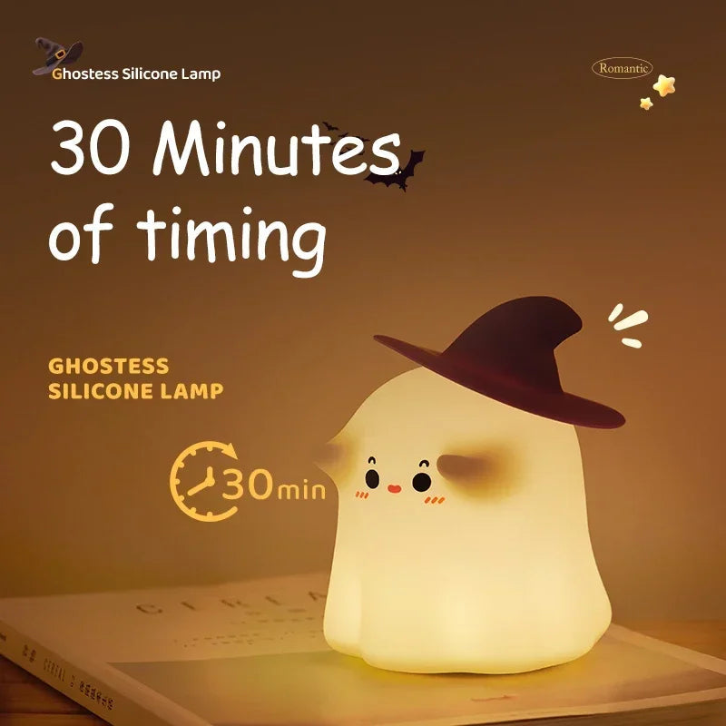 Junips | Cute Halloween Pumpkin and Lighted Ghost Night Light