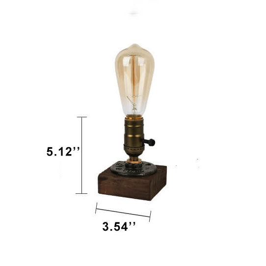 Junips | Vintage Industrial Iron Light Bulb 1-Light Table Lamp