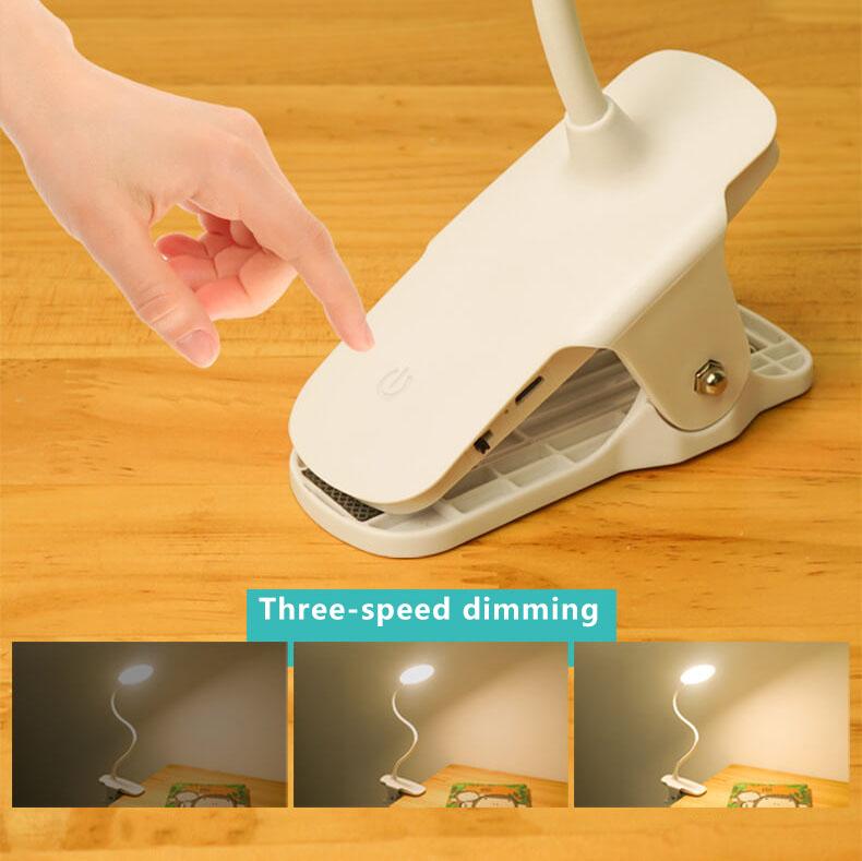 Junips | Simple LED Clip Desk Lamp Rechargeable Eye Protection Night Light