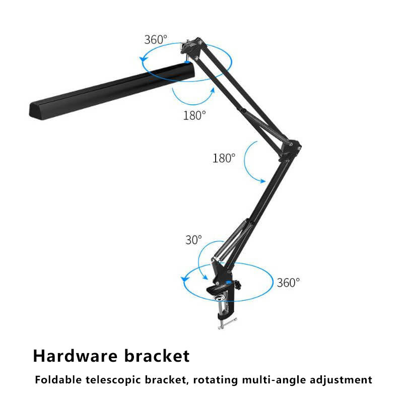 Junips | LED Foldable Long Arm Clip Eye Protection USB Reading Table Lamp