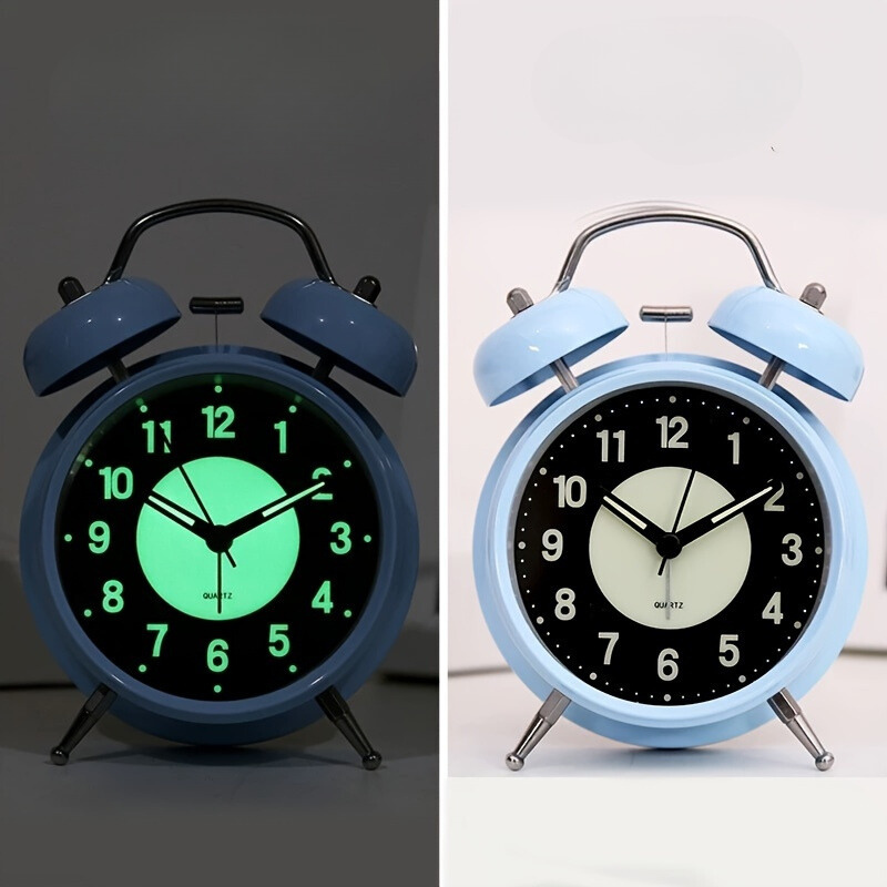 Junips | LuminousTime - Elegant Metal Alarm Clock with Gentle Lighting for Peaceful Mornings and Nights