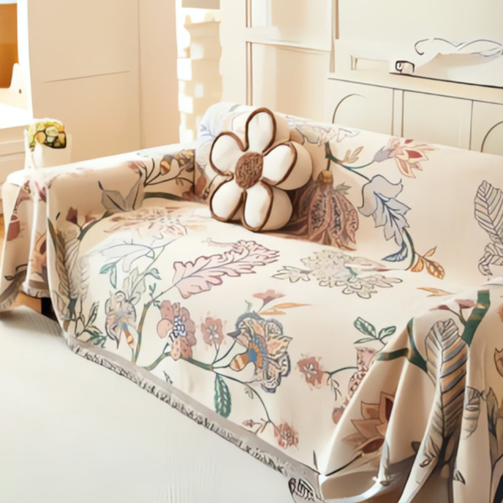 Junips | Amara Floral Reversible Sofa Cover