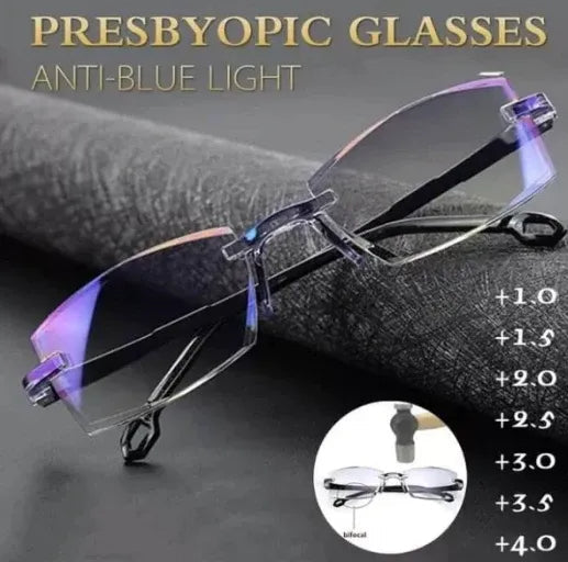 Junips | Progressive reading glasses with high hardness and anti-blue light filter for distance and near viewing