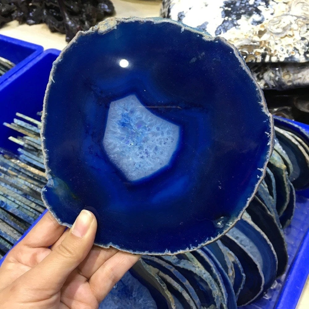 Junips | Blue Agate Crystal Disc
