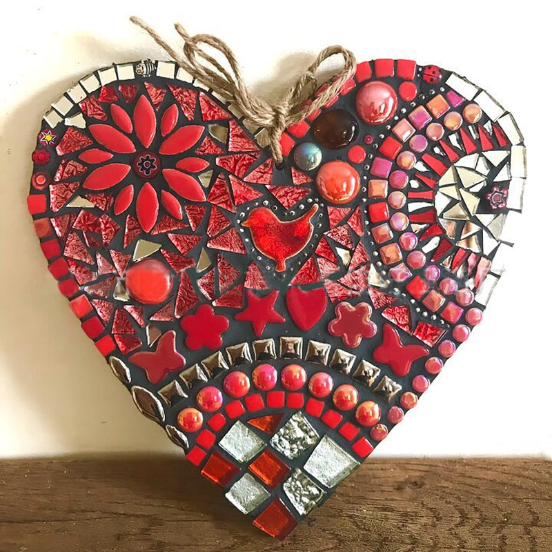 Junips | Large Garden Mosaic Heart Decoration