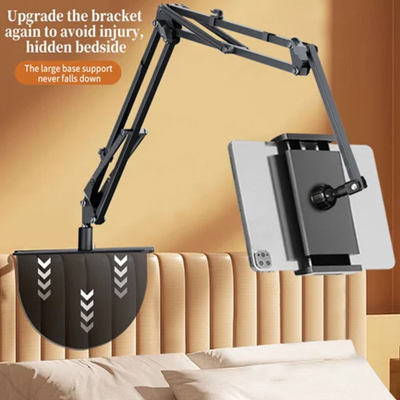 Junips | Extendable, concealed phone/tablet holder at the bed