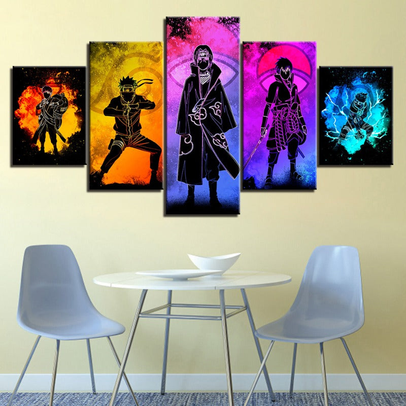 Junips | 5 piece Naruto Anime - canvas wall art painting