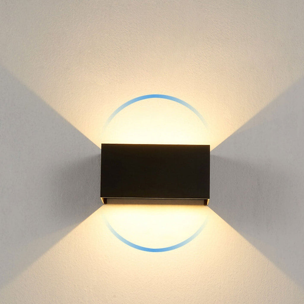 Junips | Modern waterproof rectangular LED wall light for outdoor use with up and down lighting