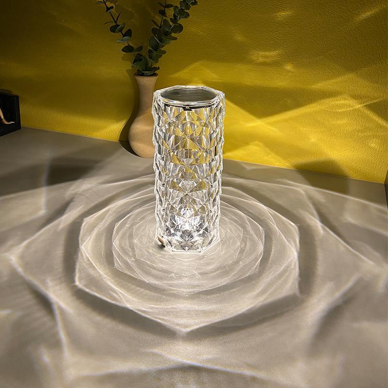 Junips | Rose Rays Crystal Diamond Table Lamp