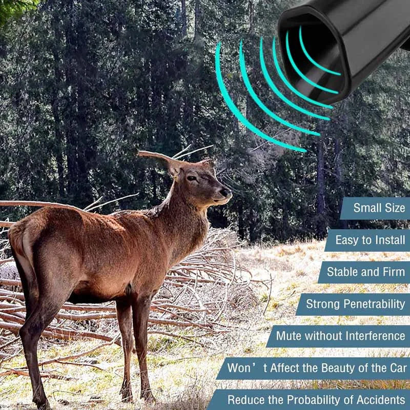Junips | Ultrasonic deer warning signal whistle device for car