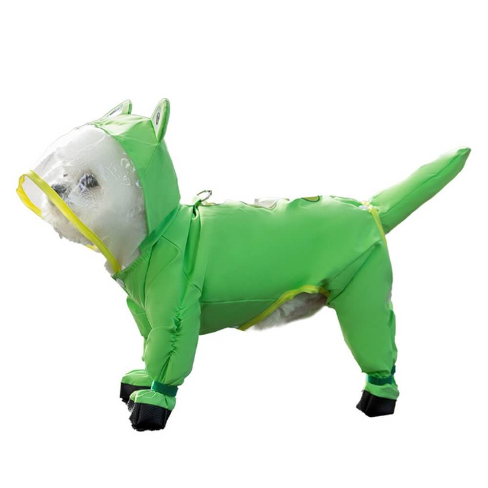 Junips | Dog Animal Shaped Overall Raincoat Waterproof Cover Including Tail