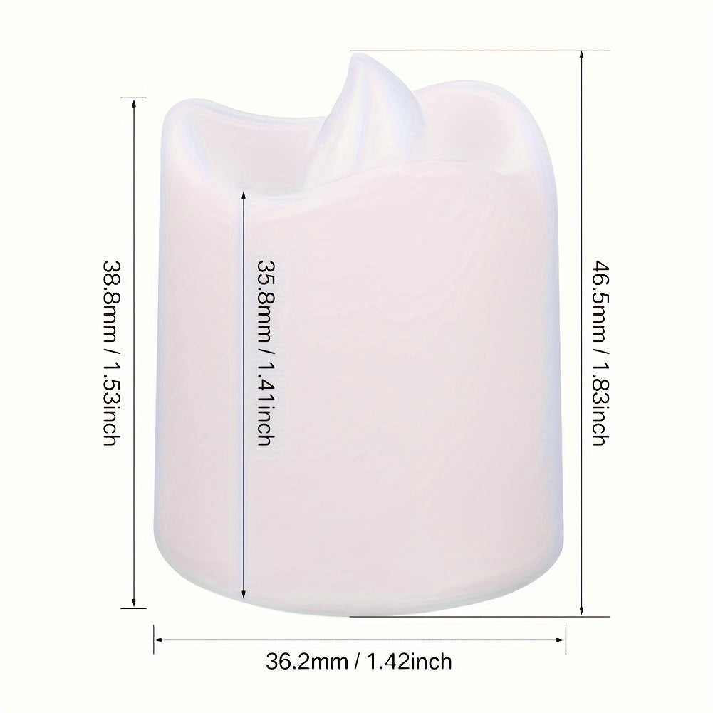 Junips | 24/50/100 Pack flameless LED candles – battery-operated flickering tealights, smokeless and romantic for weddings and engagements