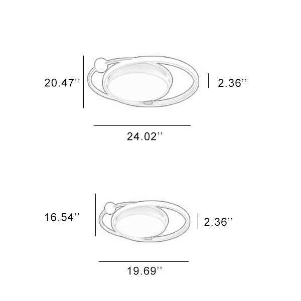 Junips | Nordic Round Circle LED Ceiling Light flush mounted