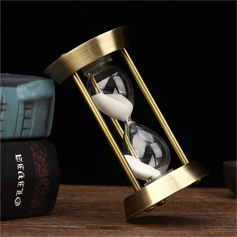 Junips | 3/5/10 Minutes Retro Metal Craft Hourglass Pendulum Home Office Desktop Arrangement Ornament Sand Timer Sand Glass Decoration