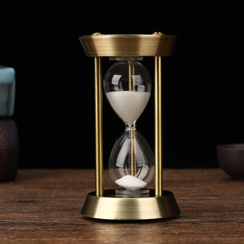 Junips | 3/5/10 Minutes Retro Metal Craft Hourglass Pendulum Home Office Desktop Arrangement Ornament Sand Timer Sand Glass Decoration