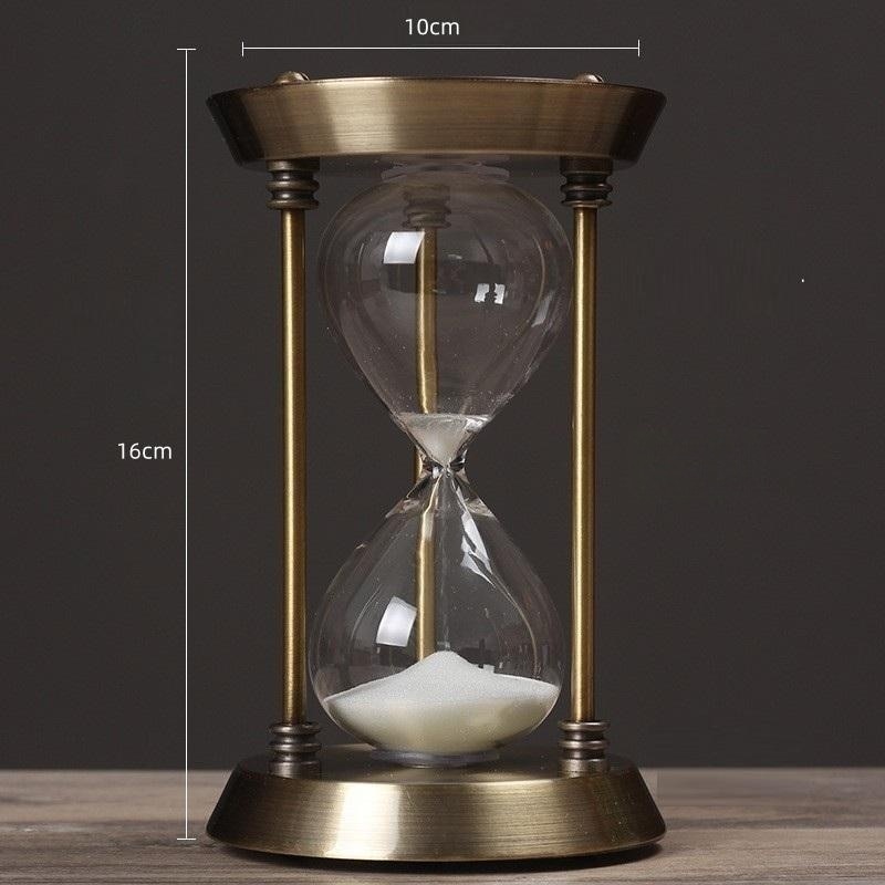 Junips | 3/5/10 Minutes Retro Metal Craft Hourglass Pendulum Home Office Desktop Arrangement Ornament Sand Timer Sand Glass Decoration