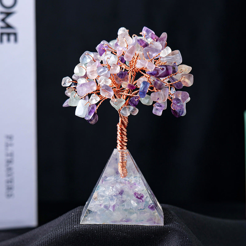 Junips | Natural Stone Gravel Pyramid Base Feng Shui Tree