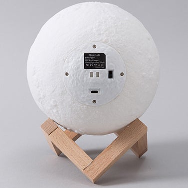 Junips | Creative Mini Rechargeable 3D Printed Moon 1-Light LED Table Lamp
