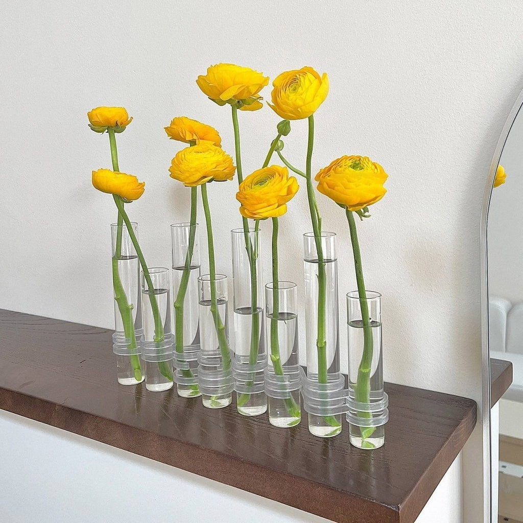 Junips | Flexible Flower Vases with Hinges | Modern Glass Tube Vase