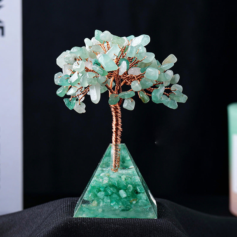 Junips | Natural Stone Gravel Pyramid Base Feng Shui Tree