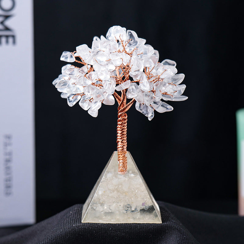 Junips | Natural Stone Gravel Pyramid Base Feng Shui Tree